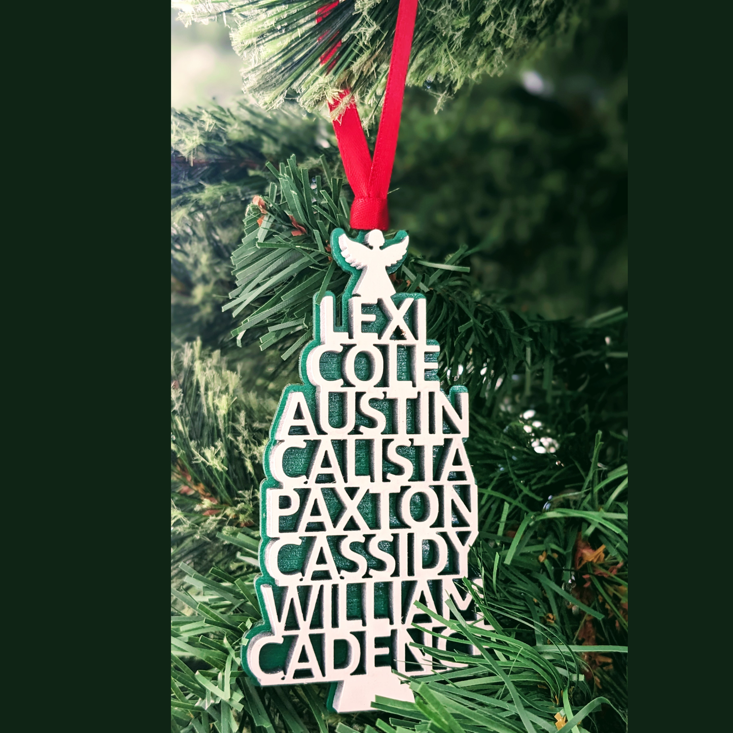 Custom Family Christmas Tree Ornaments