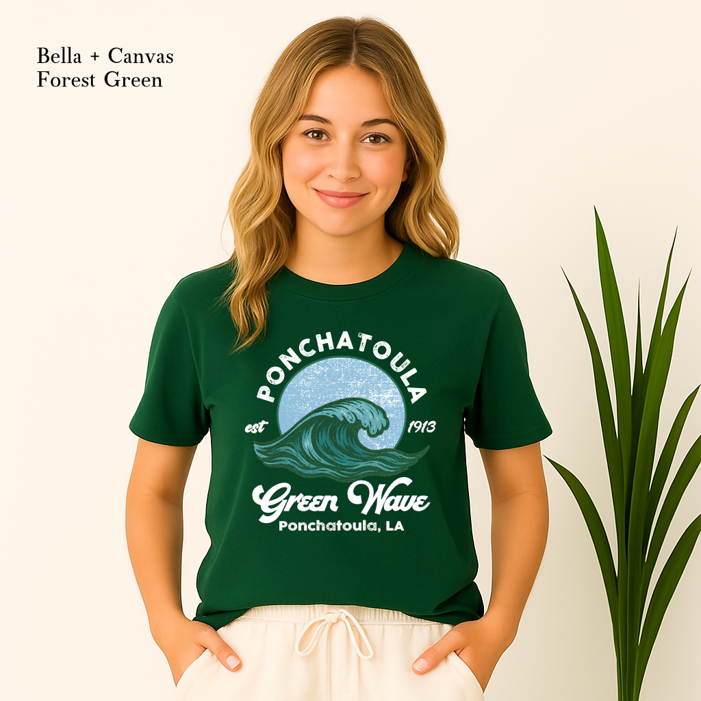 Ponchatoula Green Wave Vintage Est 1913 Shirt