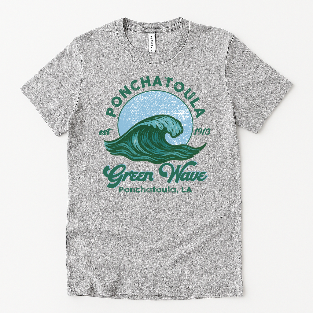 Ponchatoula Green Wave Vintage Est 1913 Shirt