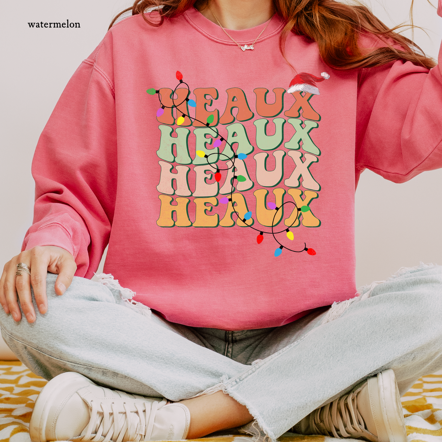 Heaux Heaux Heaux Cajun Christmas Tee| Christmas Comfort Color Sweatshirts