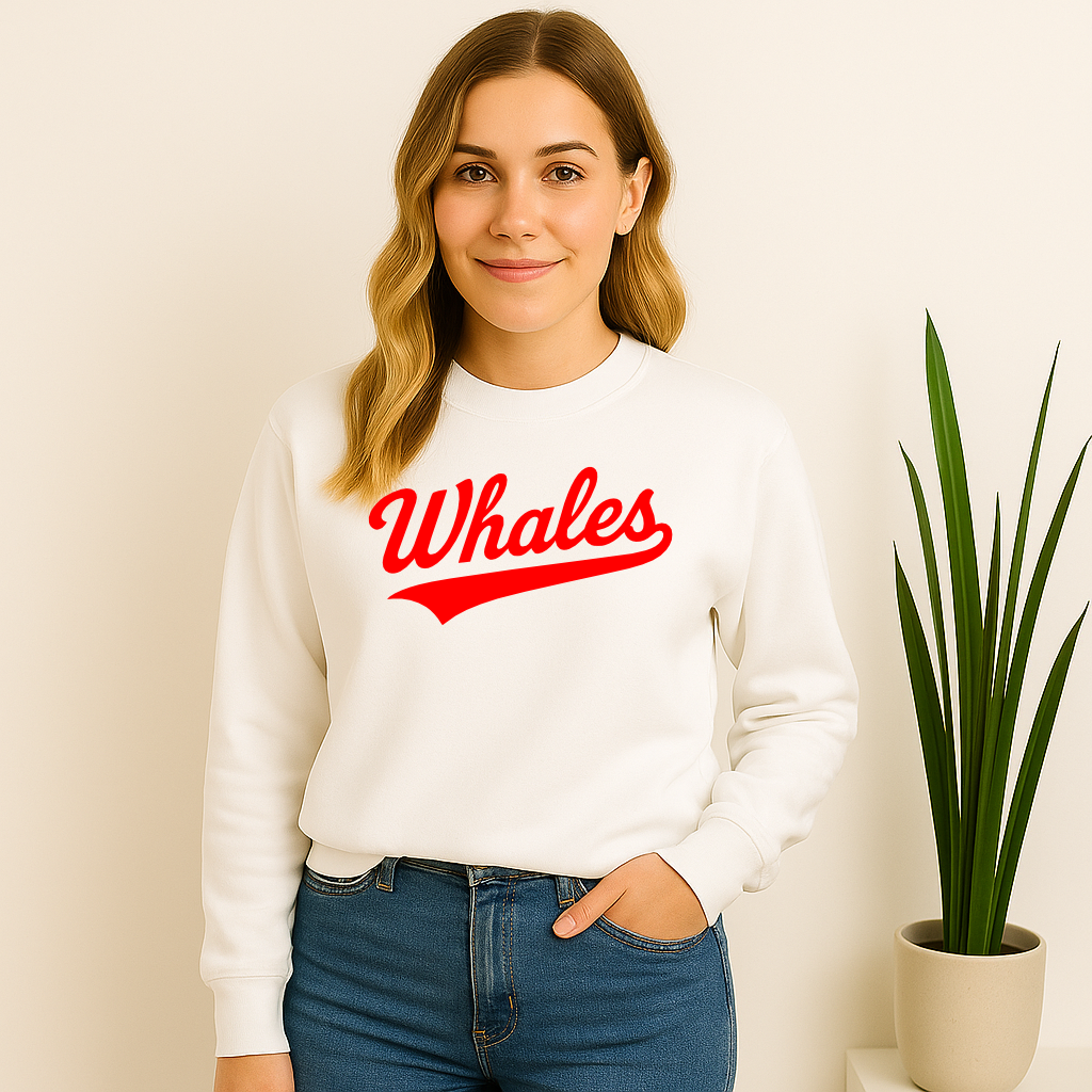 Retro Whales Script Mandeville Elementary Spirit Sweatshirt