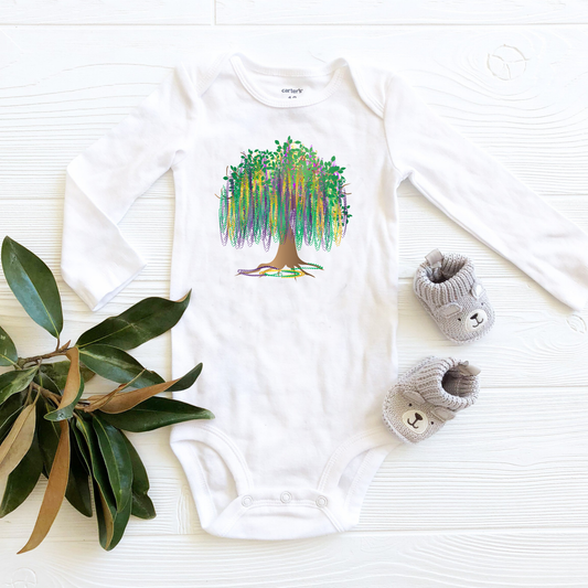 Beaded Tree | Mardi Gras | Infant Bodysuit