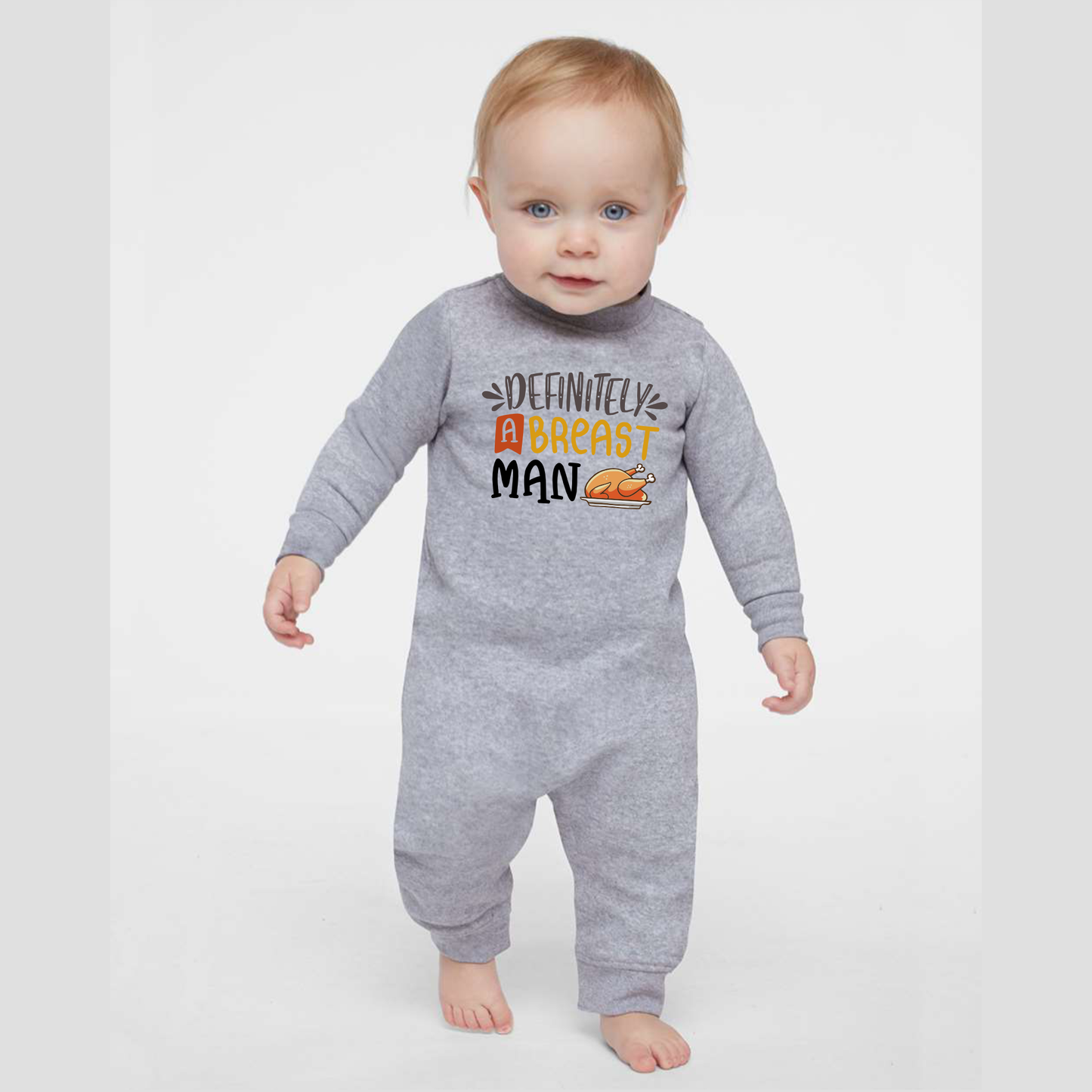 Definitely a Breast Man | Thanksgiving | Infant One Piece Romper
