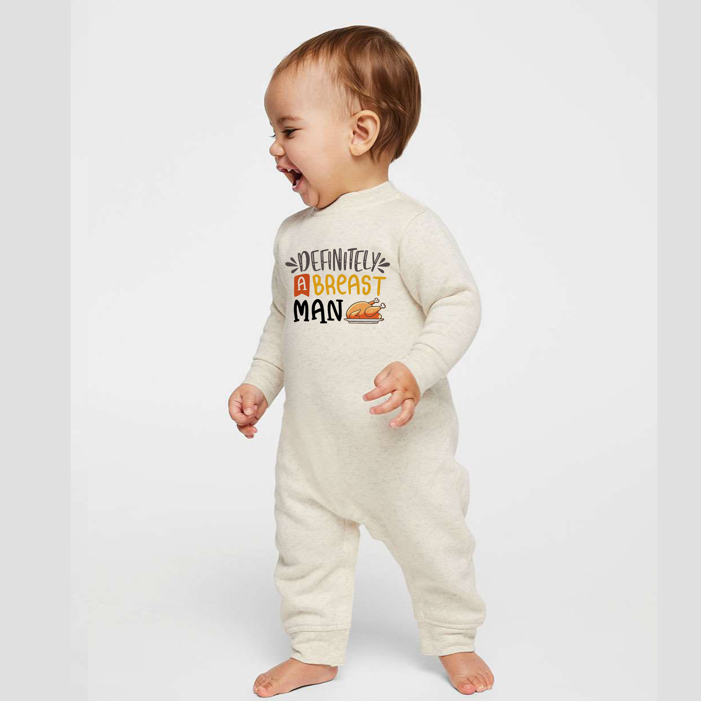 Definitely a Breast Man | Thanksgiving | Infant One Piece Romper