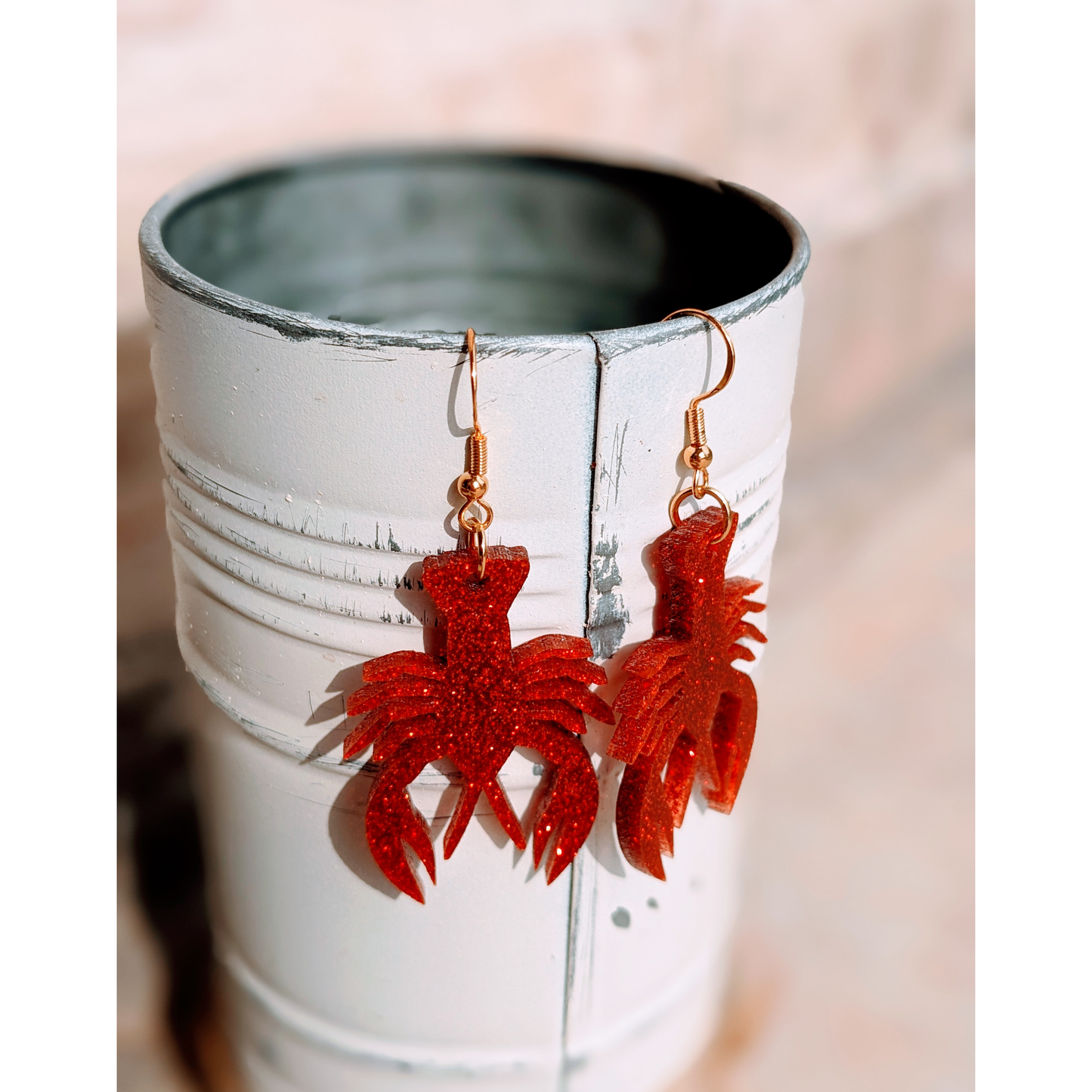 Crawfish Acrylic Dangle Earrings | Crawfish Season