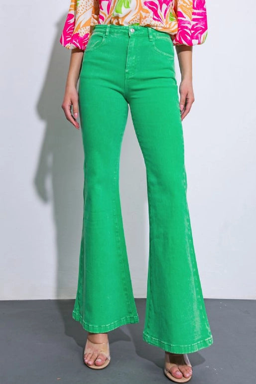 Green Jeans | Flare Leg | Mardi Gras | Christmas | St. Patrick's Day