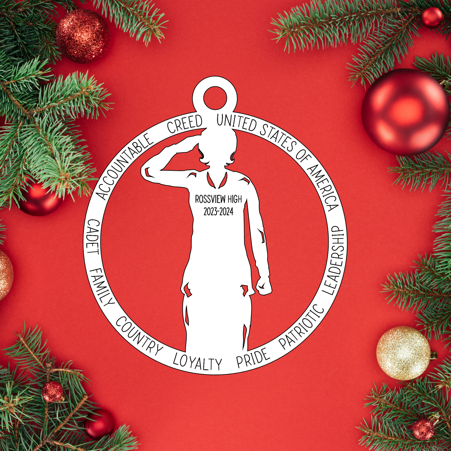 Female JROTC | Rossview School Christmas Ornaments