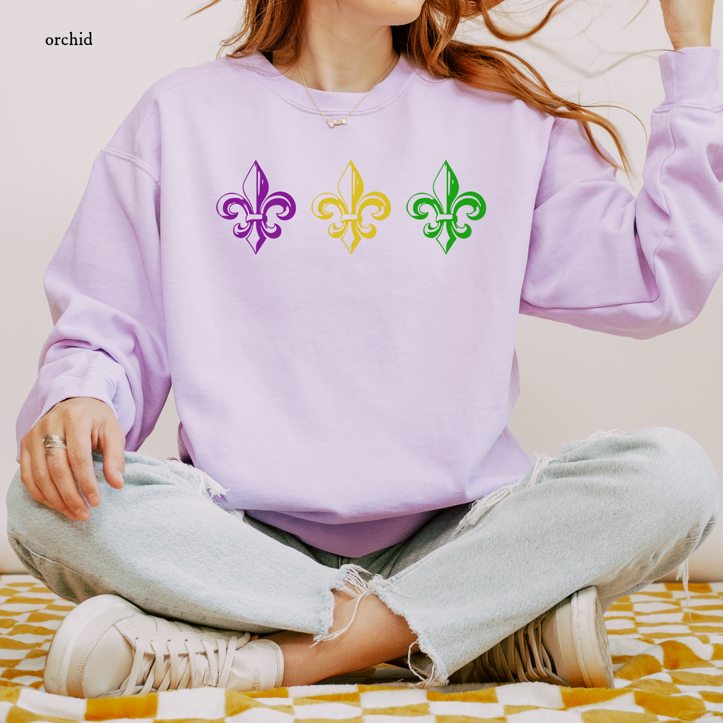 Fleur de Lis | Mardi Gras | Comfort Color Sweatshirts