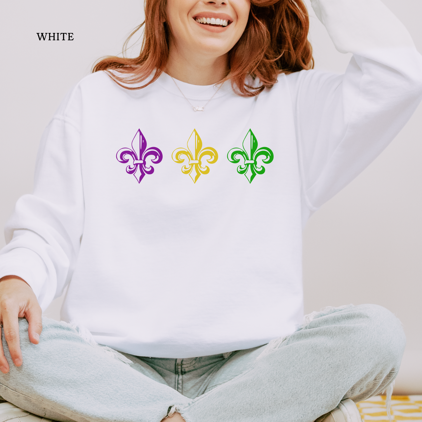 Fleur de Lis | Mardi Gras | Comfort Color Sweatshirts