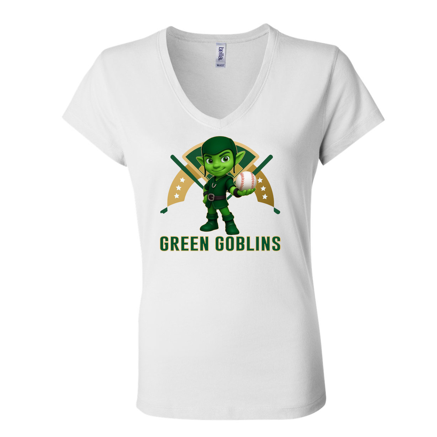 Green Goblins | Baseball | V Tee | Add Custom Back