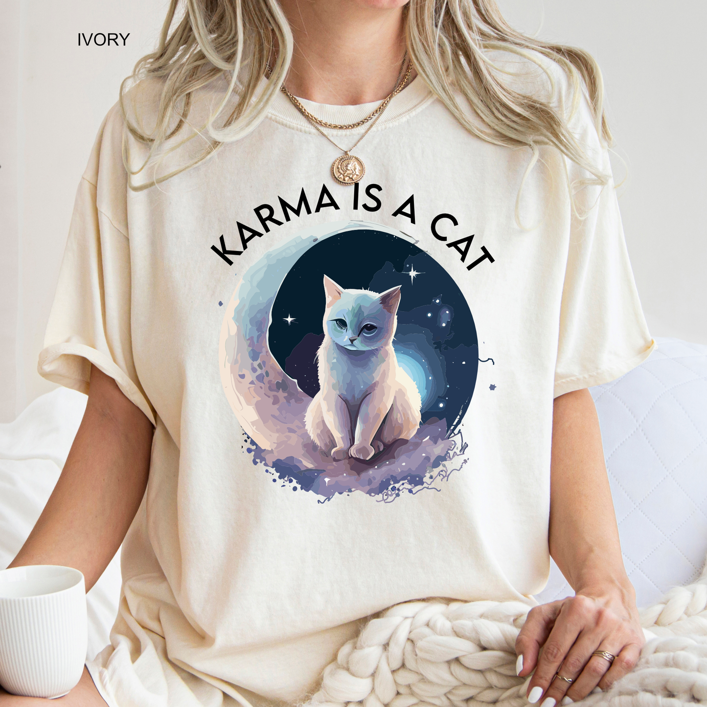 Karma is a Cat - Midnights - Adult & Youth Comfort Colors Concert Tee