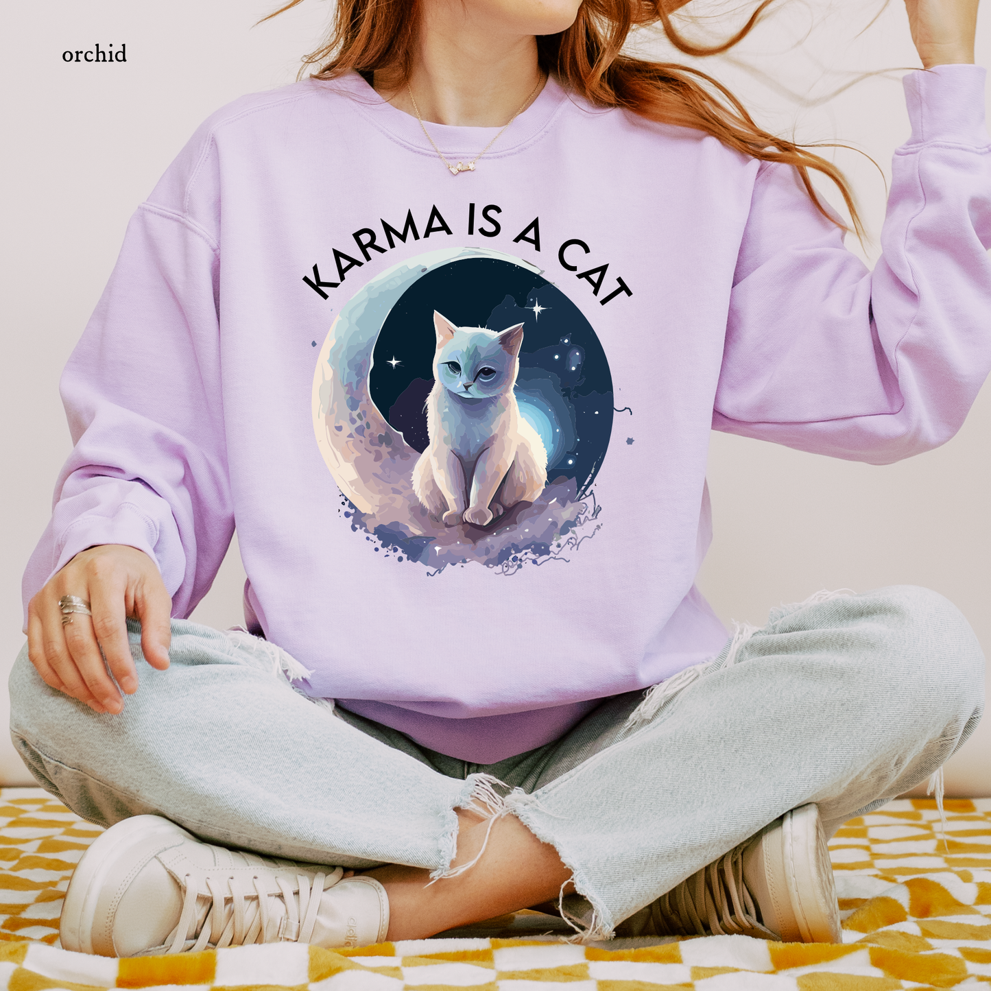 Karma is a Cat - Comfort Color Sweatshirts