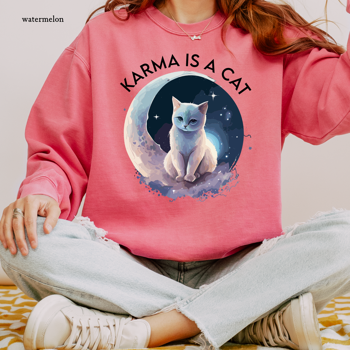 Karma is a Cat - Comfort Color Sweatshirts