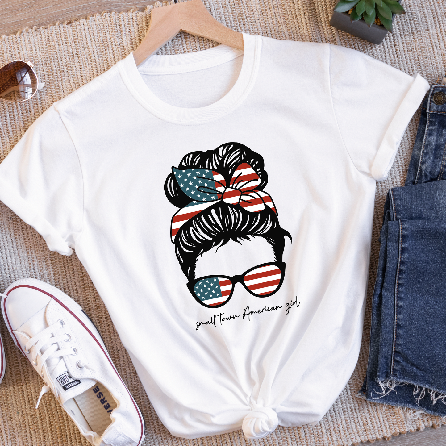 Small Town American Girl - Mom Bun - Mother's Day - 4th of July