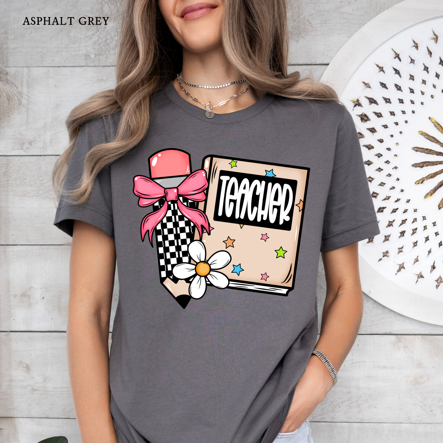 Pencil Book Teacher | Teacher Tee
