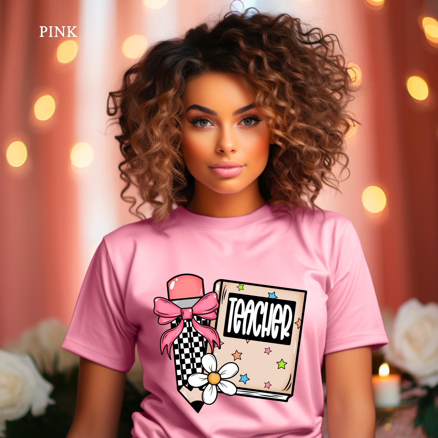 Pencil Book Teacher | Teacher Tee