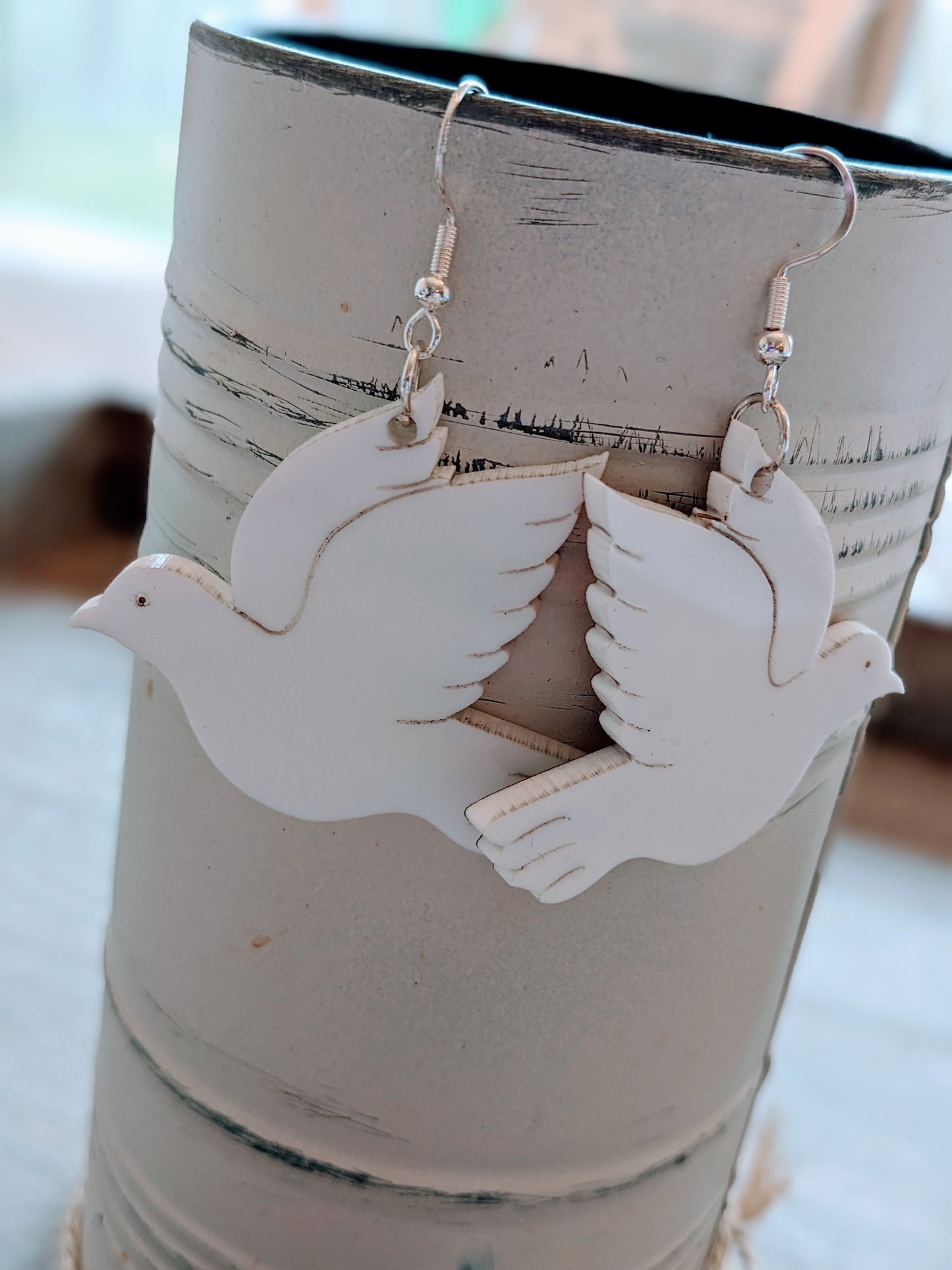 Dove Acrylic Dangle Earrings | SSA