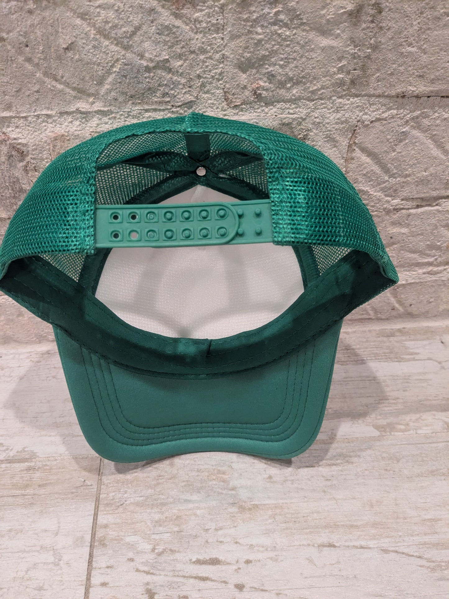 Coquette Bow Softball Patch Trucker Mesh Hats | Blue & Green