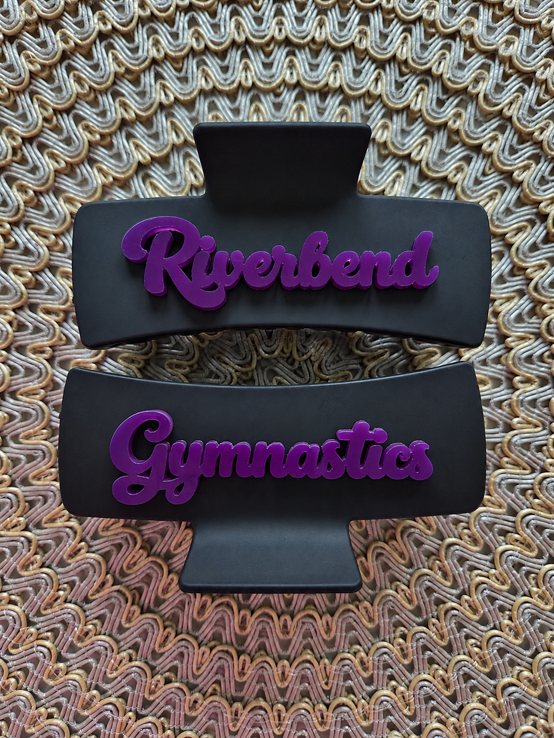 Riverbend Gymnastics Hair Accessory Double Sided Claw Clips