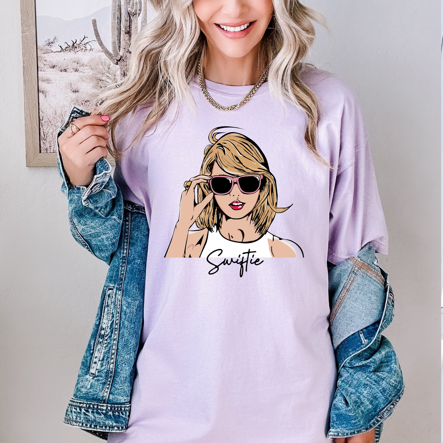 Swiftie- Taylor Swift Portrait - The Eras Tour - Taylor Swift Adult Comfort Colors Concert Tee