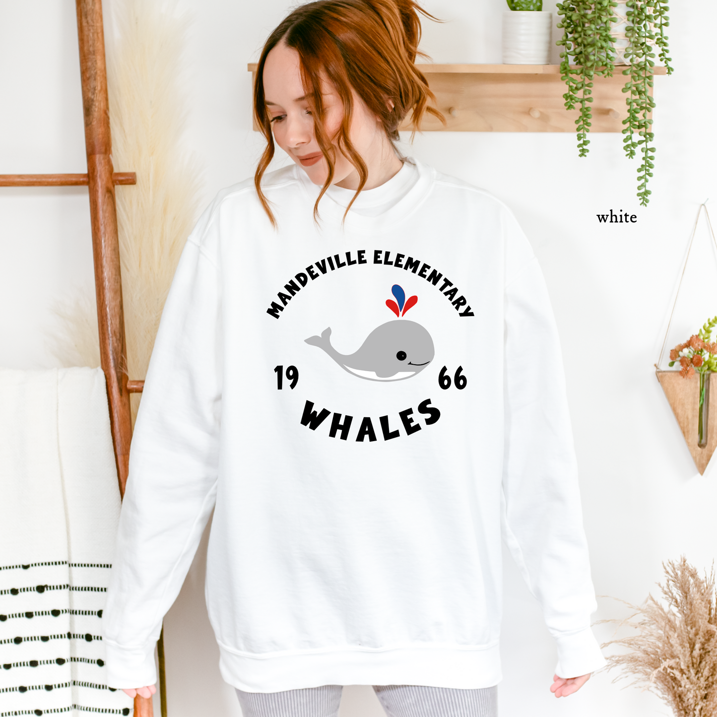 Est. Date Mandeville Elem. | Whales | Comfort Colors Sweatshirt