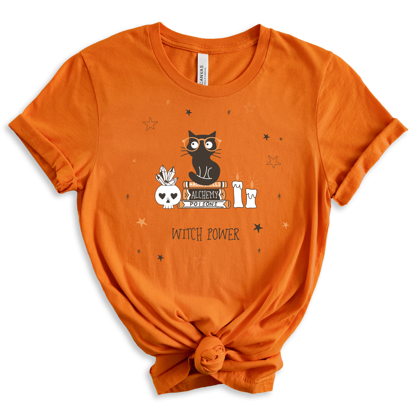 Black Cat - Witch Powers - Halloween Graphic Tee