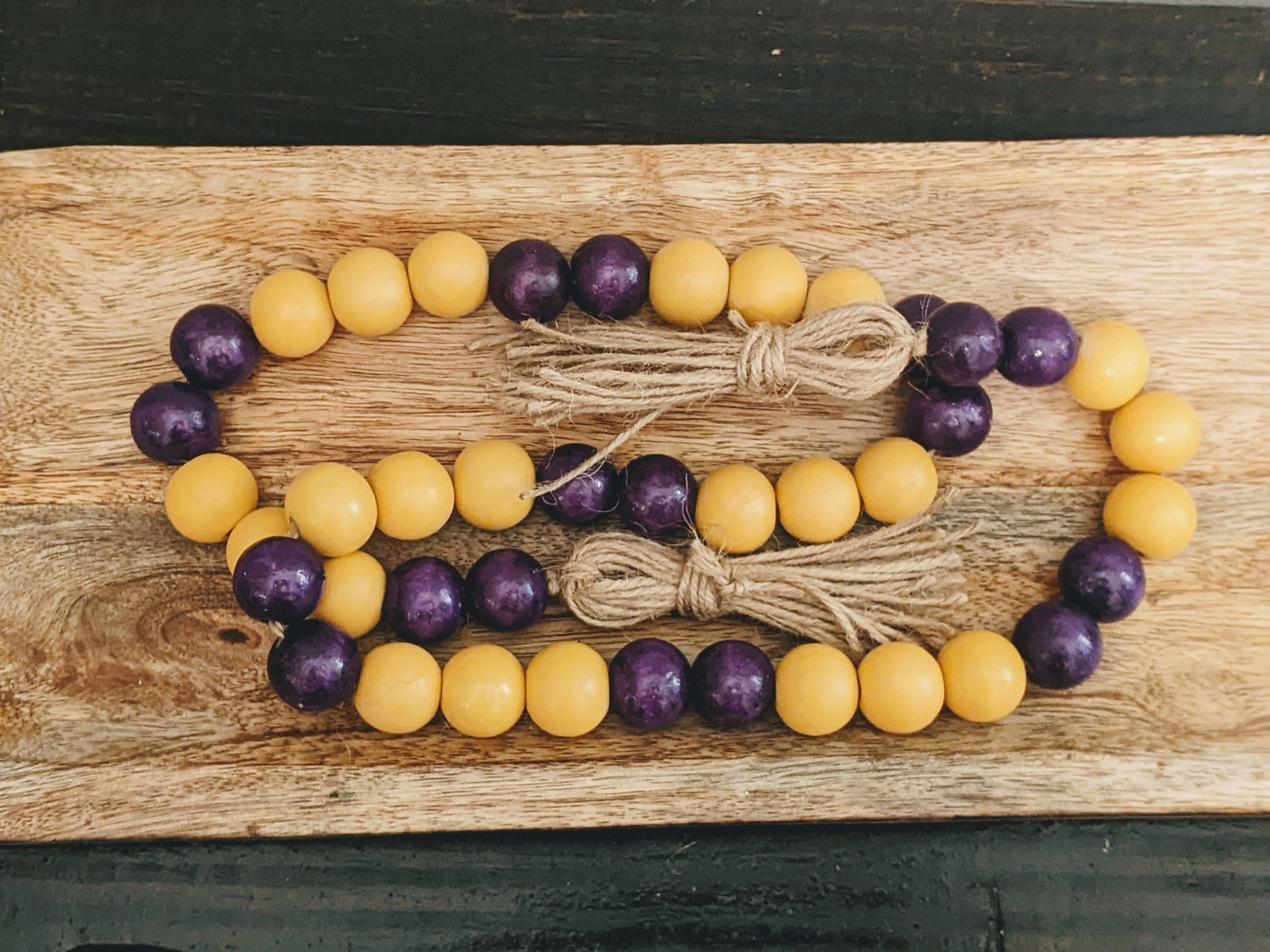 LSU purple and gold garland