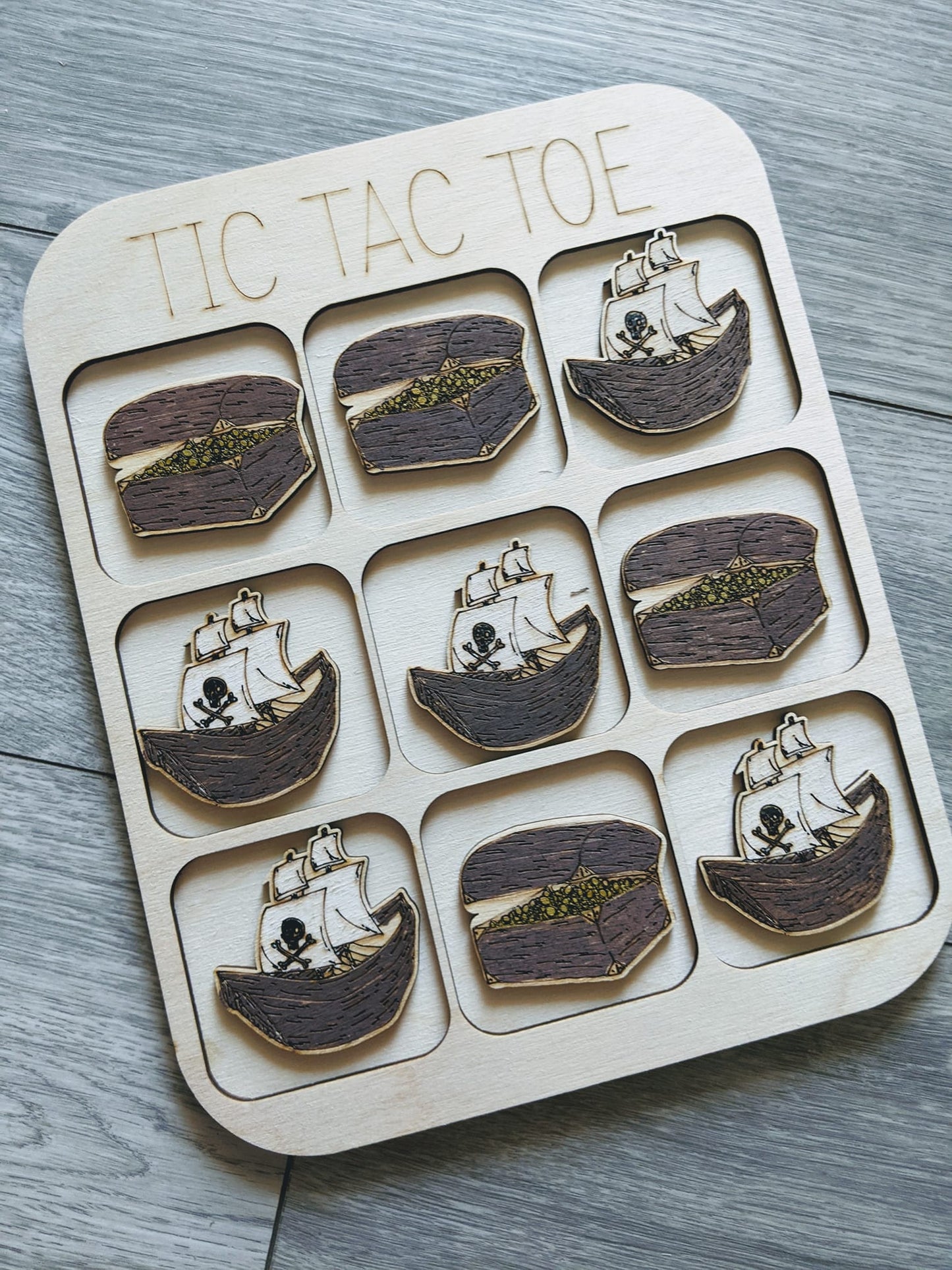 Pirate and Ships Tic Tac Toe