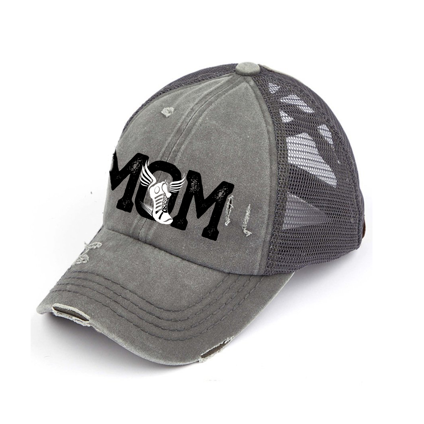 Cross Country - Track - Criss Cross Hat - Red, Mint & Charcoal