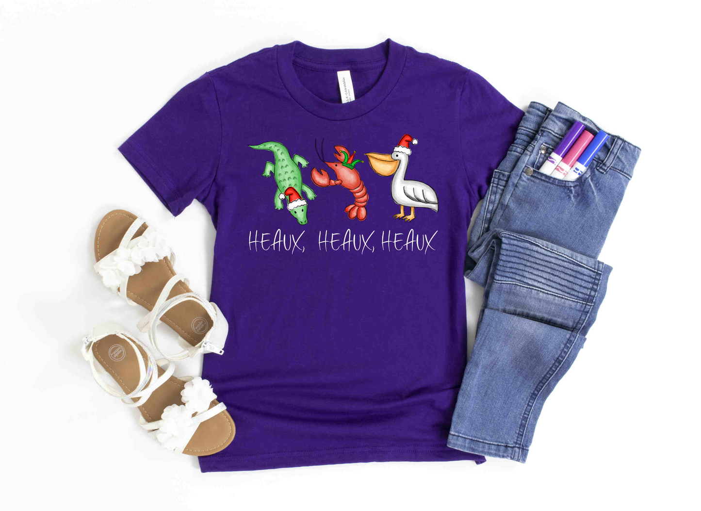 YOUTH Cajun Christmas Alligator, Crawfish and Pelican