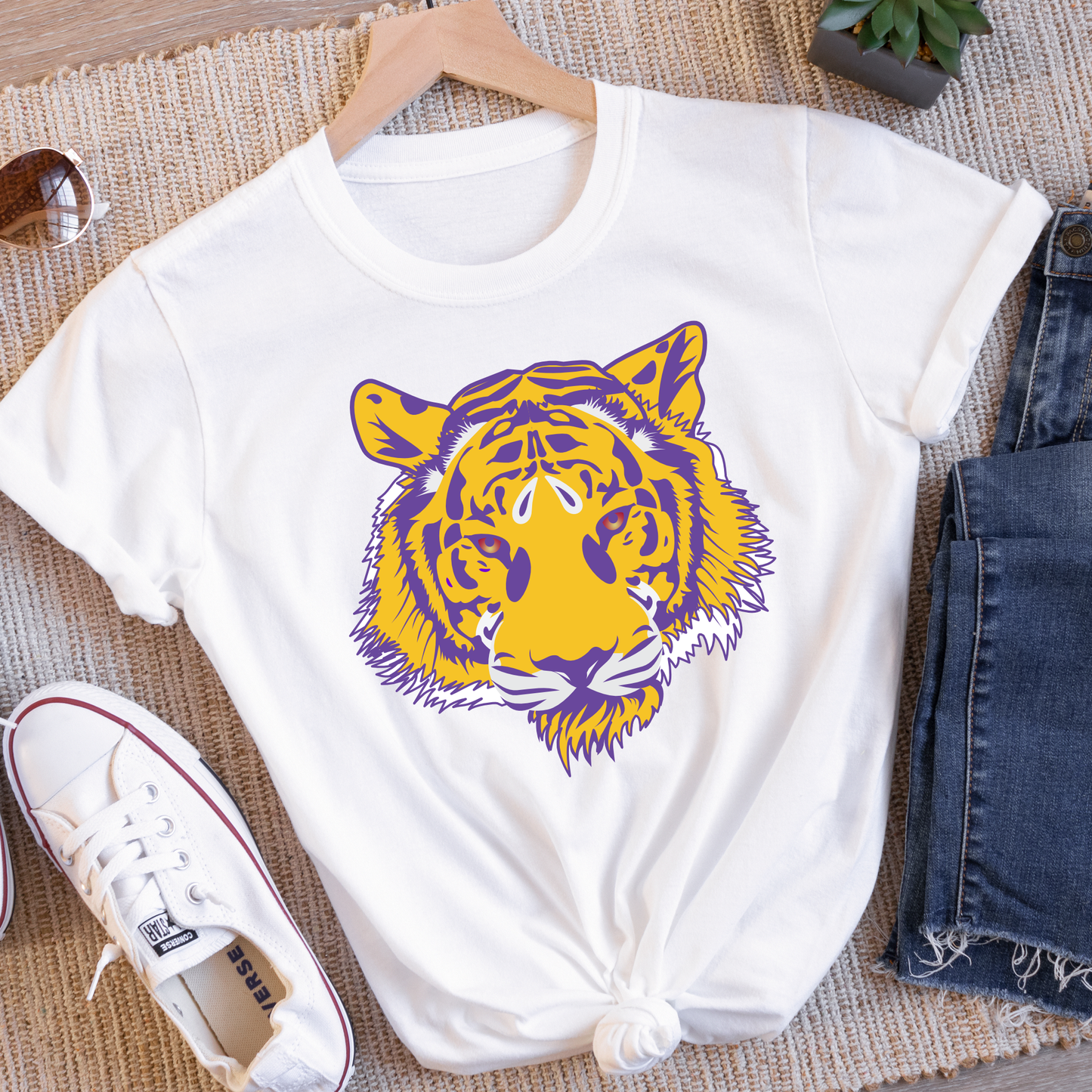 Purple Tiger Head Tee