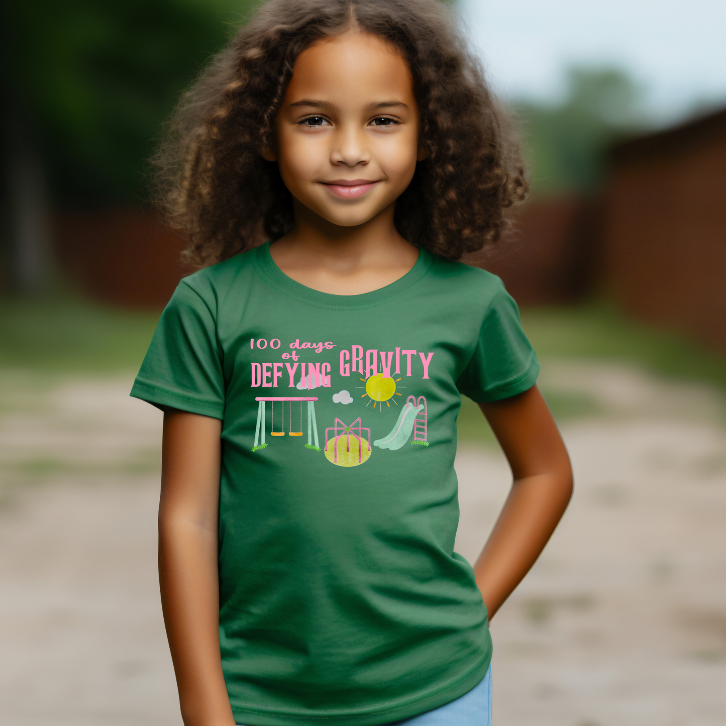 Wicked inspired 100 Days of Defying Gravity green shirt