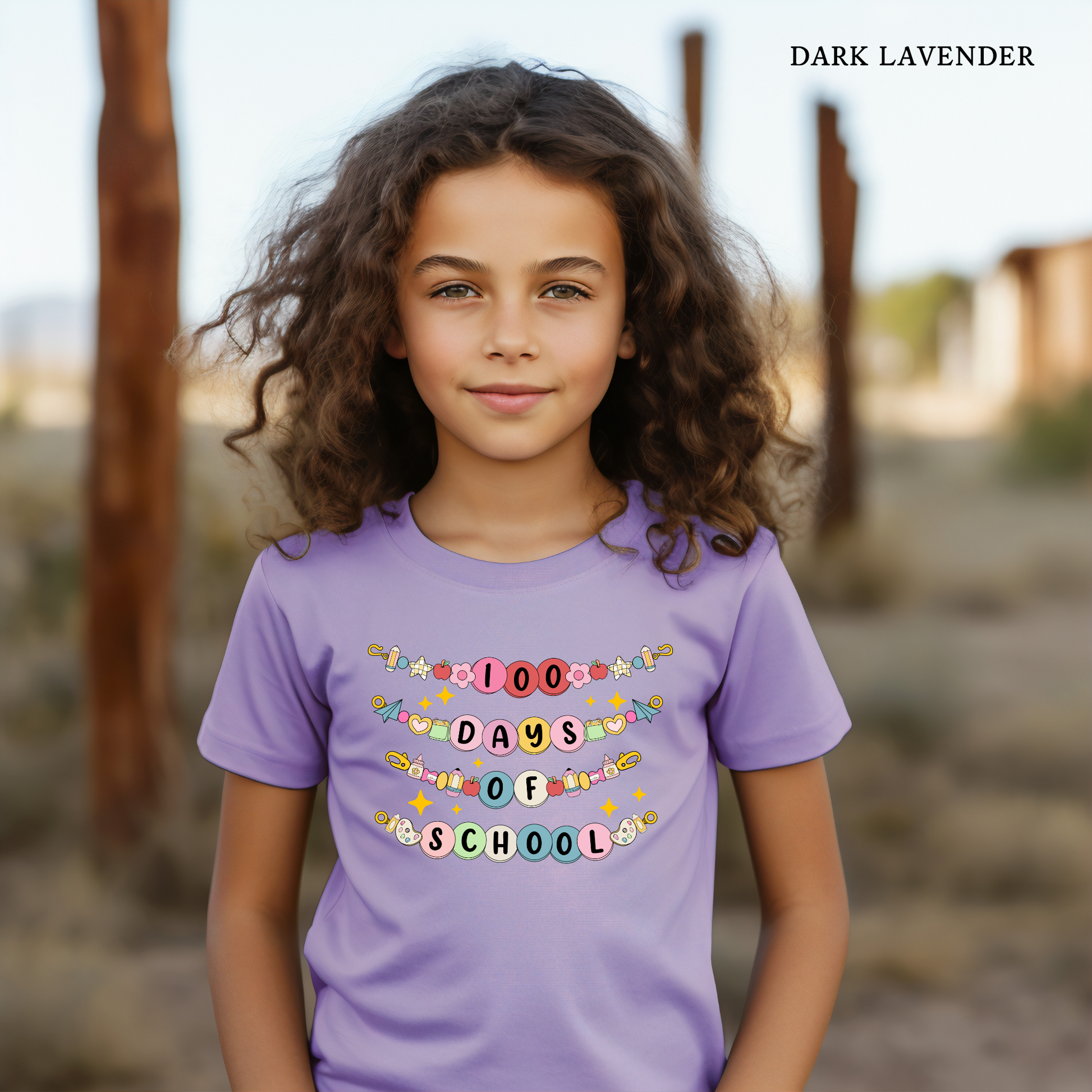 Youth 100th day of school bracelet design tee