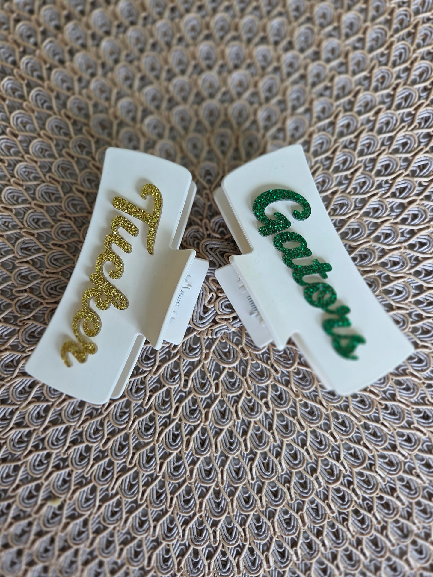 Tucker Elementary Gators Acrylic Hair Accessory Double Sided Claw Clips