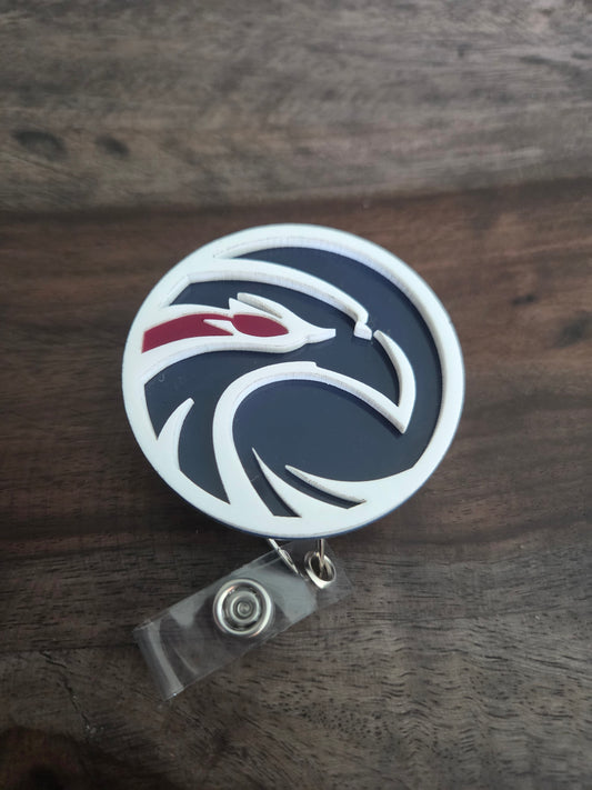 Hannan Hawks Acrylic Retractable Badge Reel