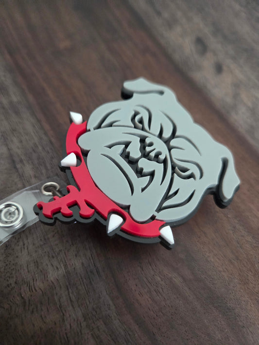 Fontainebleau High Bulldog Acrylic Retractable Badge Reel