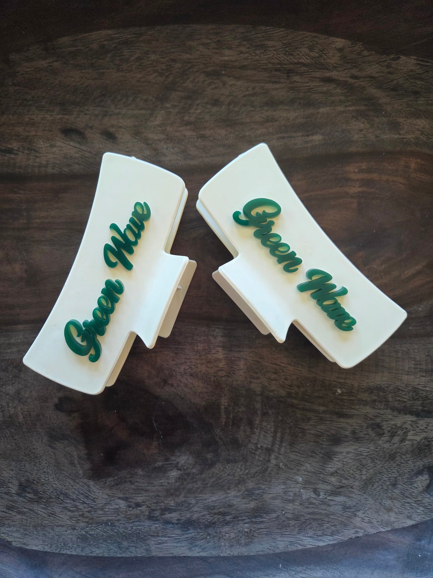 Green Wave Claw Clip