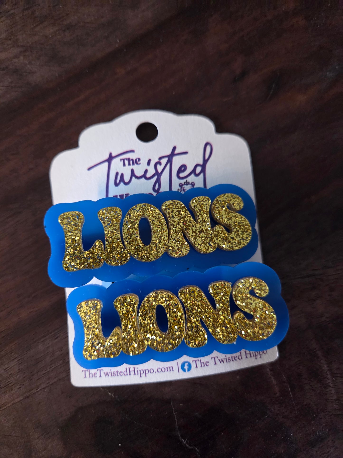 Courtney Christian Lions Acrylic Alligator Clip Barrette Set