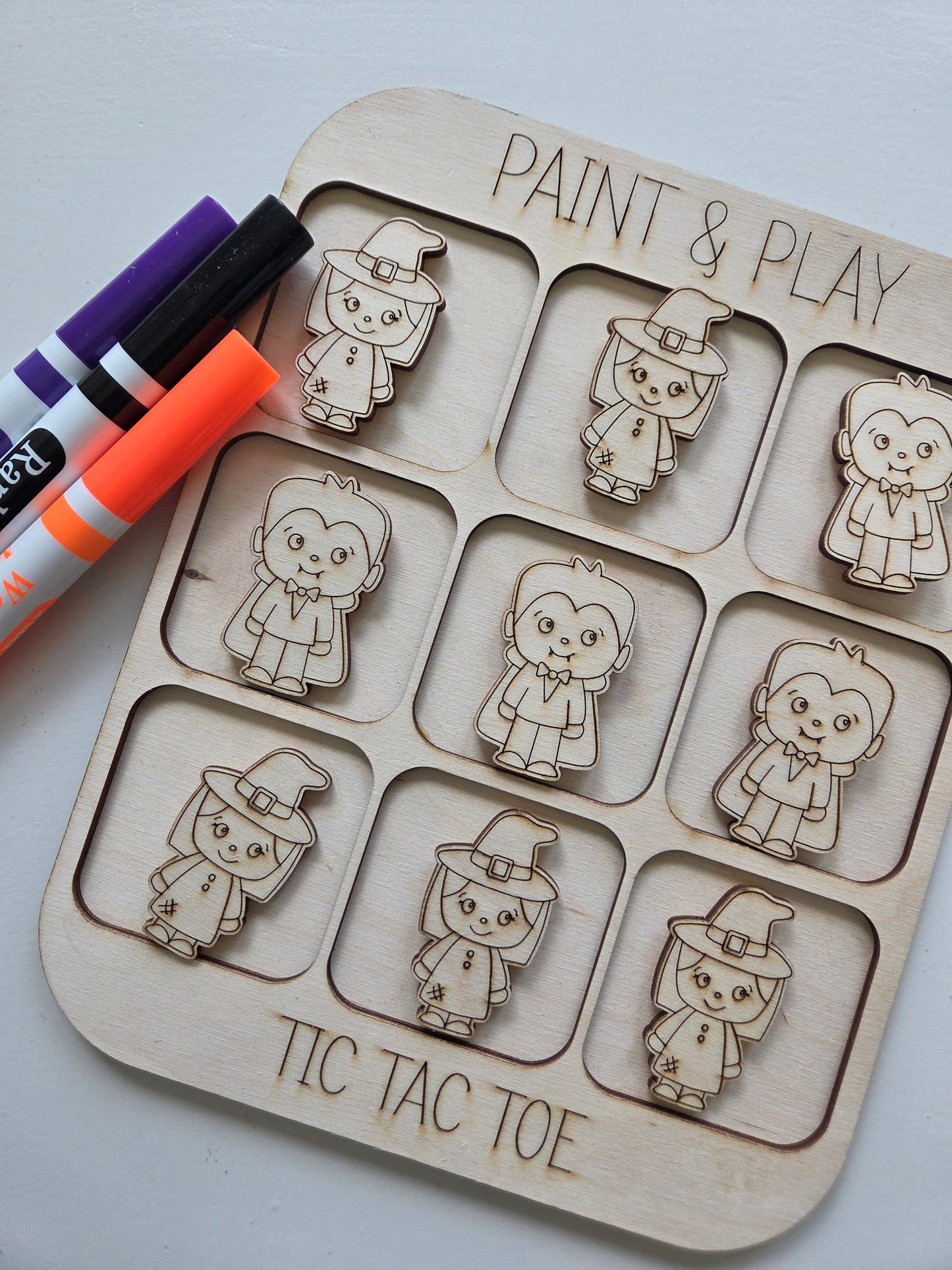 Halloween Costume Party Tic Tac Toe Board | Paint Your Own