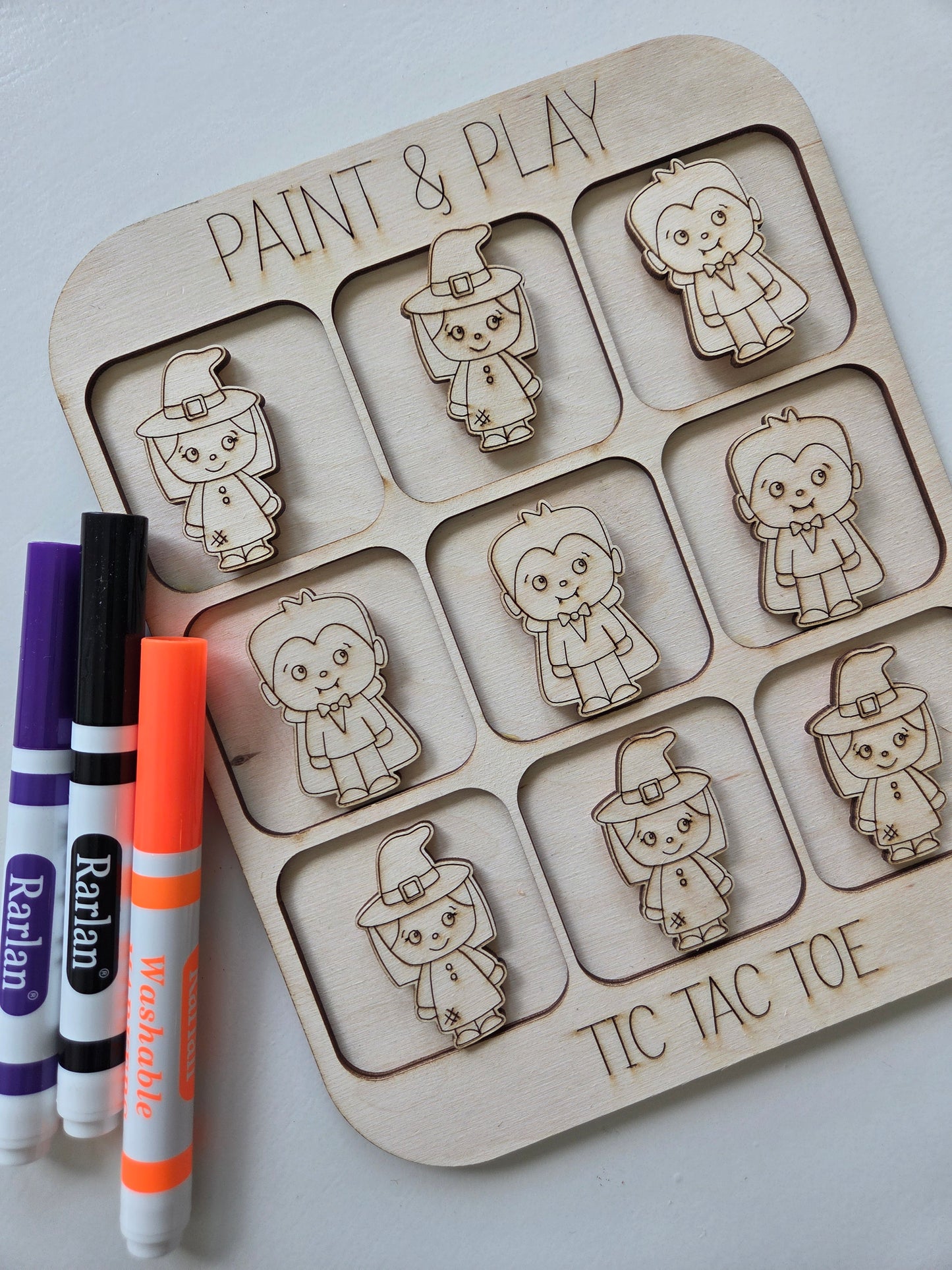 Halloween Costume Party Tic Tac Toe Board | Paint Your Own
