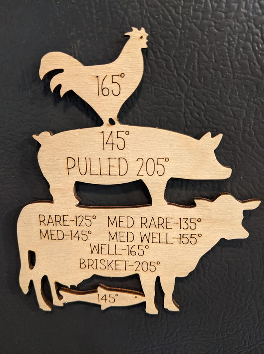 Wooden Magnetic Temperature Sign