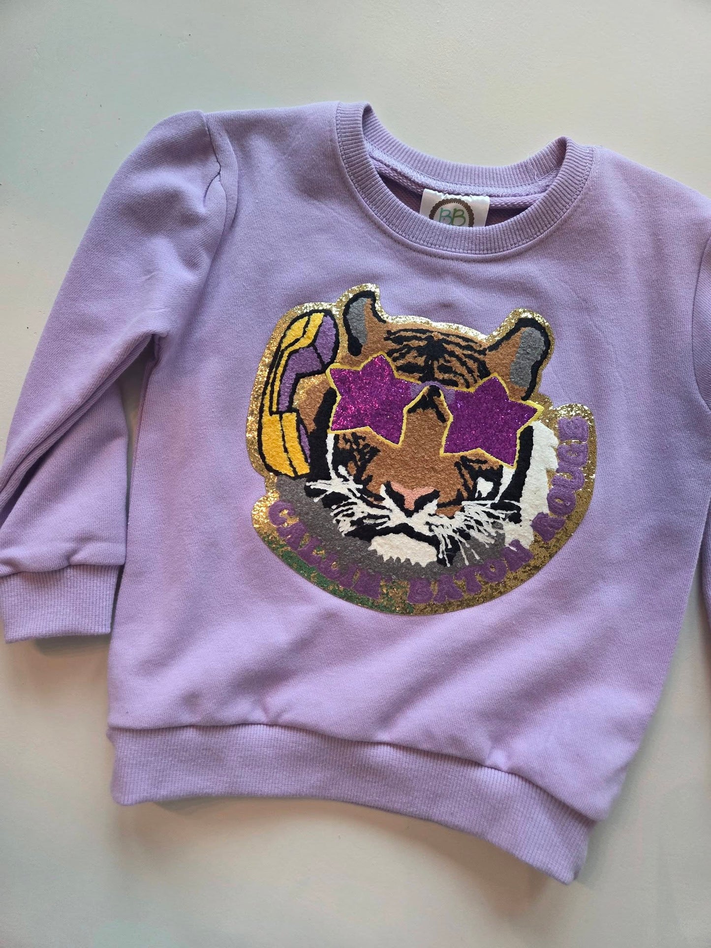 Calling Baton Rough Sequin Patch Sweatshirt