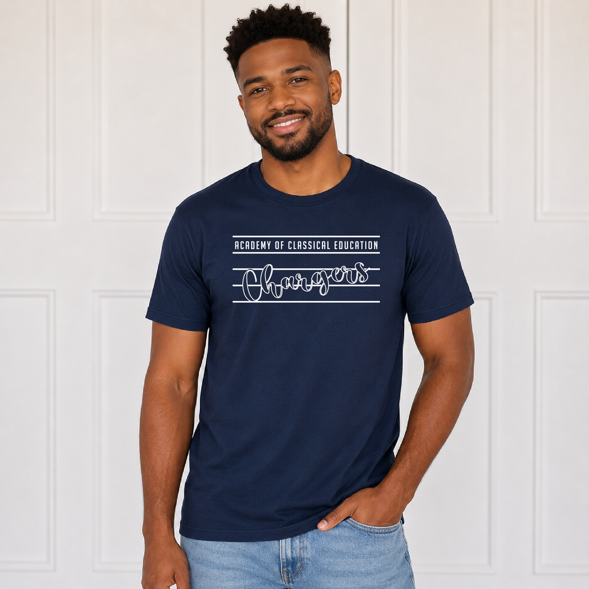 Academy of Classical Education Chargers Navy Tee