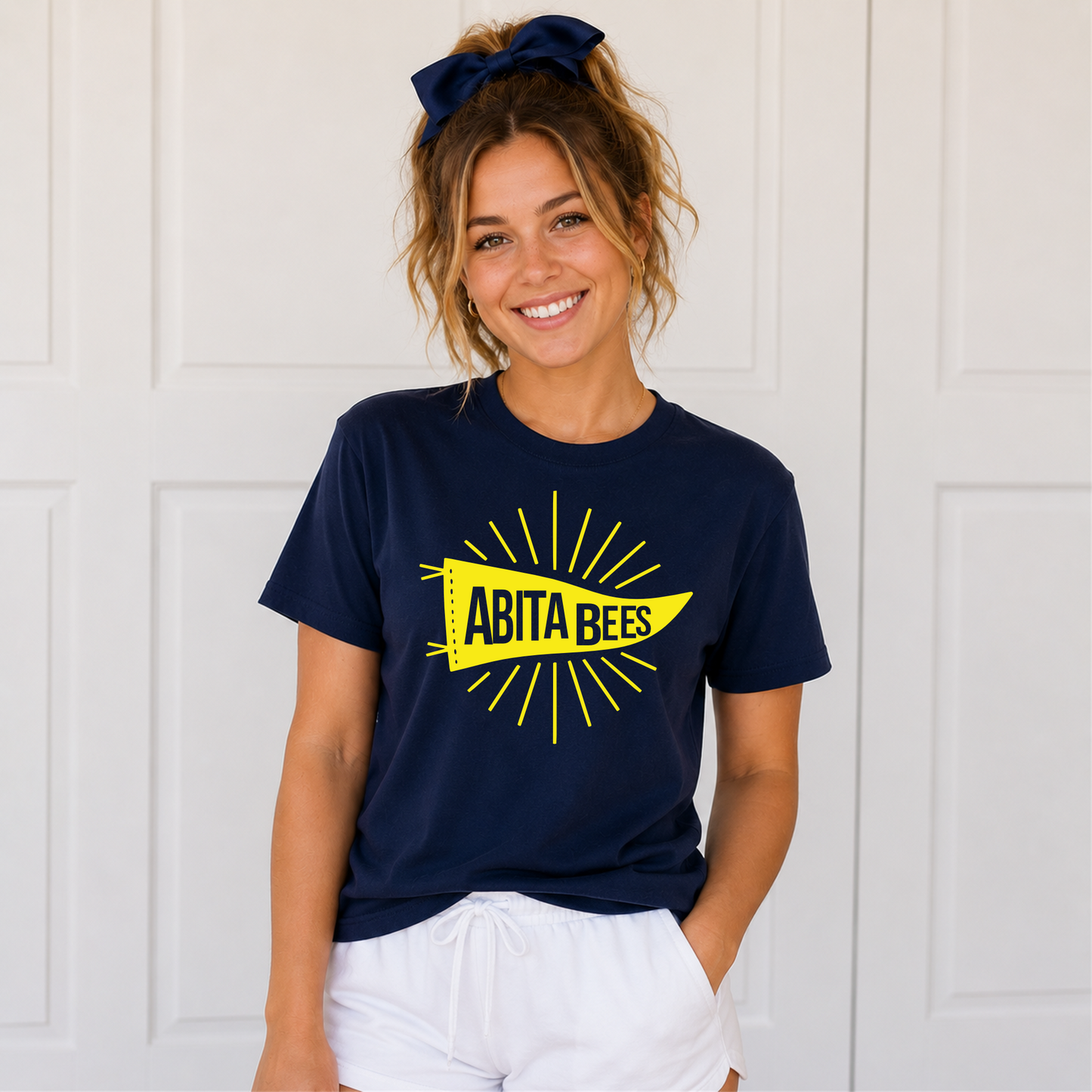 Abita Elementary Bees Bursting Pennant Flag