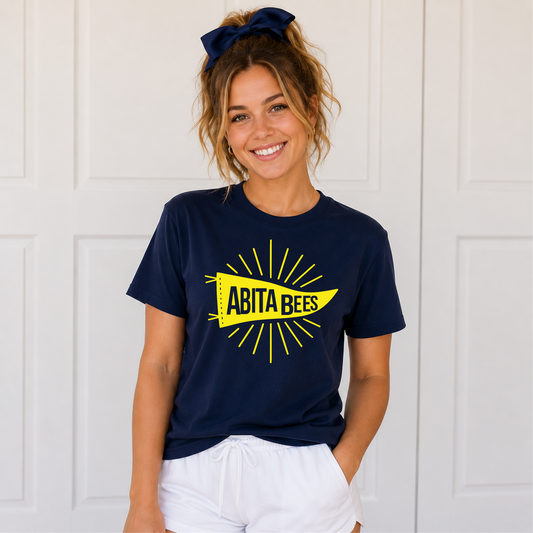 Abita Elementary Bees Bursting Pennant Flag