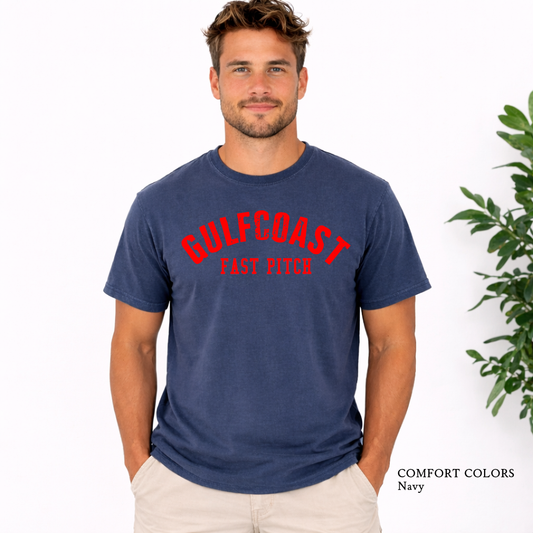 GulfCoast Fast Pitch navy fastpitch softball spirit wear tee