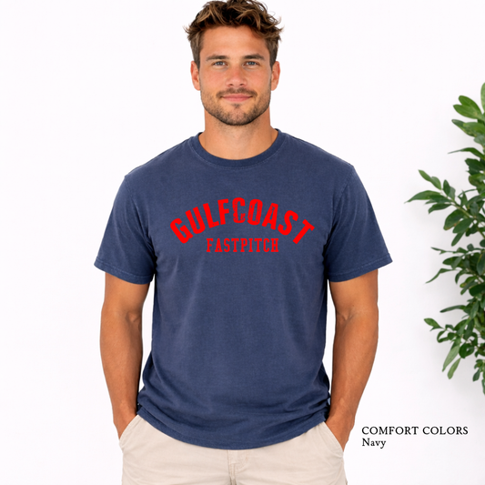GulfCoast Fast Pitch Travel Ball Softball T-Shirt – Navy