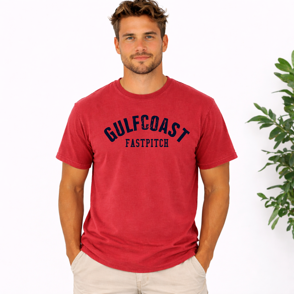 GulfCoast Fast Pitch Travel Ball Softball T-Shirt – Red