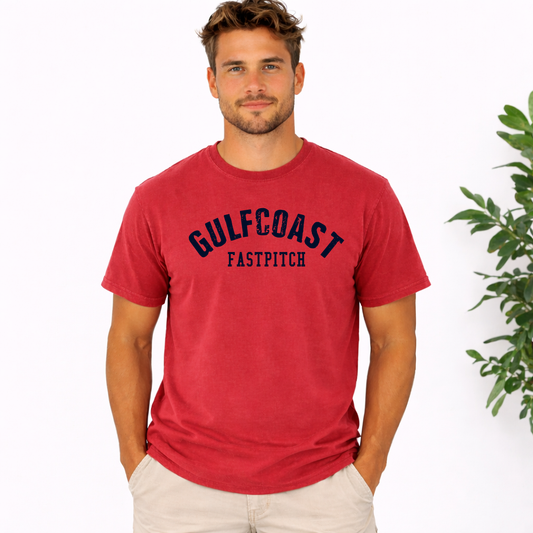 GulfCoast Fast Pitch Travel Ball Softball T-Shirt – Red
