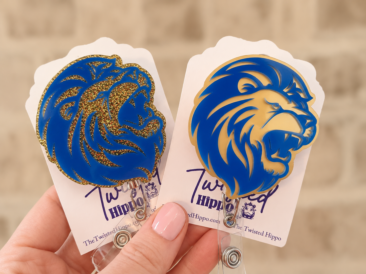Courtney Christian Lions Acrylic Retractable Belt Clip Badge Reel